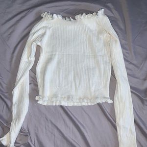 off the shoulder ruffle top